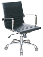 Picture of Mid Back Contemporary Office Leather Swivel Conference Chair