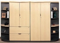 Picture of Laminate Conference Storage Unit with Corner Bookcase