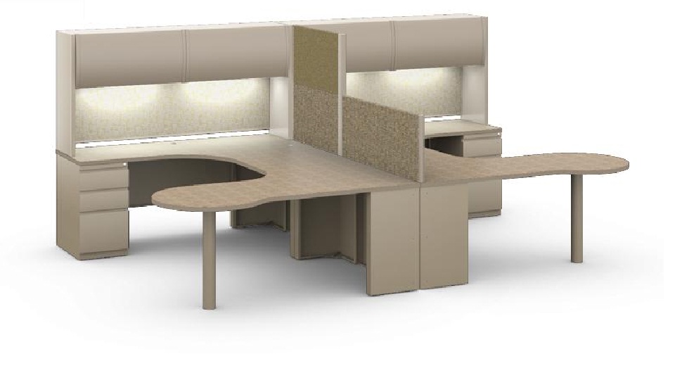 The Office Leader Mayline Csii Modular 2 Person Workstation L