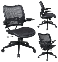 Picture of Office Star 13-77N1P3 Mid Back Mesh AirGrid Ergonomic Task Chair, Cantilever Arms