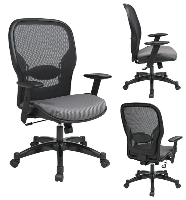 Picture of Office Star 2387C Mid Back AirGrid Mesh Office Task Chair, Gunmetal Base