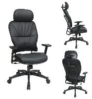 Picture of Office Star 29008 High Back Exeucutive Black Leather Office Chair with Headrest