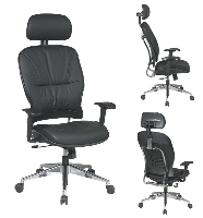 Picture of Office Star 32-44P918PHL High Back Executive Office Leather Chair with Headrest