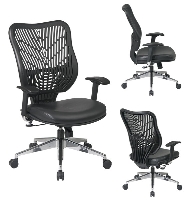 Picture of Office Star 88-Y33BP91A8 Mid Back Office Task Black Vinyl Chair