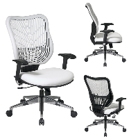 Picture of Office Star 88-Y22BP91A8 Mid Back White Vinyl Office Task Chair