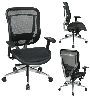 Picture of Office Star 818A, 818A-11P9C1A8 High Back Mesh Office Chair, Aluminum Base
