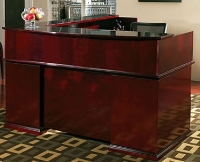 Picture of Office Star MENTYP19 Veneer L Shape Reception Desk Workstation