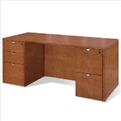 Picture of Office Star Kenwood KENTYP5 72" Veneer Double Pedestal Kneespace Credenza