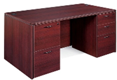 Picture of Office Star Napa NAPTYP3, 66" Laminate Double Pedestal Office Desk