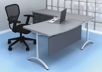 Picture of Office Star Pace PAC-TW13, 72" L Shape Modular Training Office Desk with Pedestal
