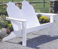 Picture of Seaside Adirondack Outdoor Shell Dining Two Seat Loveseat Chair