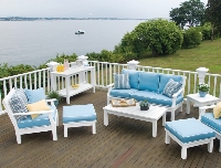 Picture of Seaside Nantucket Outdoor Polymer Three Seat Sofa