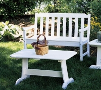Picture of Seaside Newport Outdoor Polymer 47" Bench with Arms