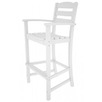 Picture of Polywood La Casa TD202, Recycled Plastic Outdoor Cafe Dining Barstool Chair