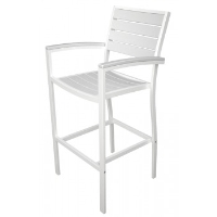 Picture of Polywood Euro A202, Recycled Plastic Outdoor Cafe Dining Barstool Chair