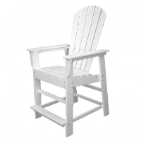 Picture of Polywood South Beach SBD24, Recycled Plastic Outdoor Cafe Dining Counter Stool Chair