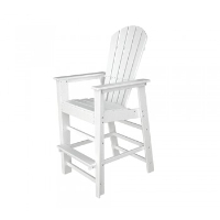 Picture of Polywood South Beach SBD30, Recycled Plastic Outdoor Cafe Dining Barstool Chair