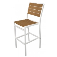 Picture of Polywood Euro A102, Recycled Plastic Outdoor Dining Barstool Chair