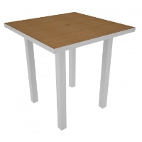 Picture of Polywood Euro ATR36, Recycled Plastic Outdoor Cafe Dining 36" Counter Square Table