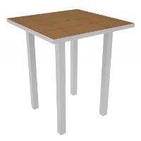 Picture of Polywood Euro ATB36, Recycled Plastic Outdoor Cafe Dining Bar 36" Square Table