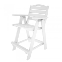 Picture of Polywood Nautical NCB40, Recycled Plastic Outdoor Counter Cafe Dining Chair