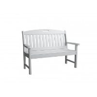 Picture of Polywood Nautical NB48, Recycled Plastic Outdoor 48"  Bench with Arms