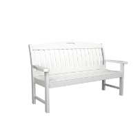 Picture of Polywood Nautical NB60, Recycled Plastic Outdoor 60"  Bench with Arms