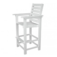 Picture of Polywood Captain CCB30, Recycled Plastic Outdoor Cafe Dining Barstool Chair