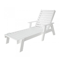 Picture of Polywood Captain AC2678, Recycled Plastic Outdoor Chaise Lounge with Arms