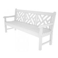 Picture of Polywood Rockford Chippendale RKCB72, Recycled Plastic Outdoor 72" Bench with Arms