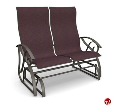 Picture of Homecrest Kensington II 40449, Outdoor Steel Sling Two Seat Loveseat Glider