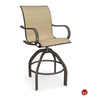 Picture of Homecrest Holly Hill 2A480 Outdoor Aluminum Sling Cafe Swivel Barstool
