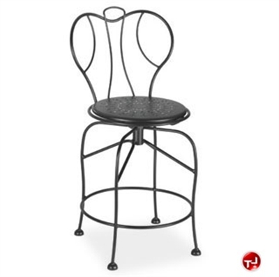 Picture of Homecrest Espresso 93250, Outdoor Steel Balcony Swivel Stool