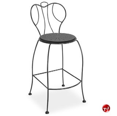 Picture of Homecrest Espresso 90250, Outdoor Steel Cafe Barstool