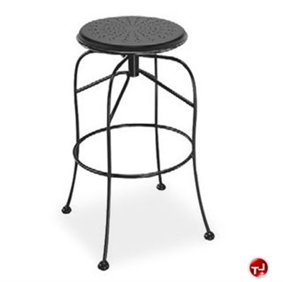 Picture of Homecrest Espresso 91240, Outdoor Steel Cafe Swivel Barstool