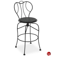 Picture of Homecrest Espresso 91250, Outdoor Steel Cafe Swivel Barstool