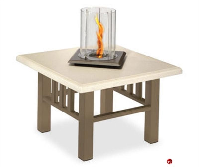 Picture of Homecrest Trenton Venturi Flame 5524FP, Outdoor Firepit, 24" Square Table