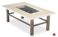 Picture of Homecrest Midtown Venturi Flame 5574FP, Outdoor Firepit with Faux Granite Table