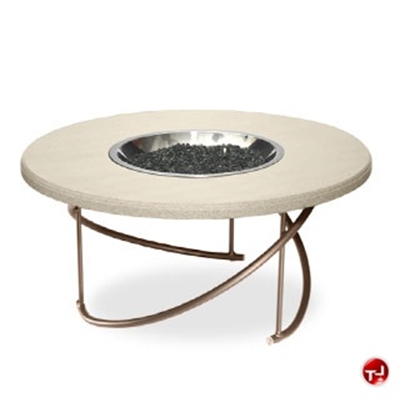 Picture of Homecrest Cirque Burner Firepit, Outdoor 6036FP Firepit with Faux Granite Table Top