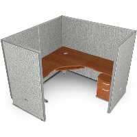 Picture of OFM Rize R1X1-6372-V, L Shape 72" Desk Cubicle Workstation