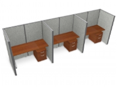 Picture of OFM Rize R2X5-6360-V, Cluster of 10 L Shape 60" Office Cubicle Workstation