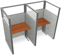 Picture of OFM Rize T1X2-6336-P, Cluster of 2, 36" Telemarketing Office Cubicle Workstation