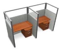 Picture of OFM Rize T1X2-6348-P, Cluster of 2, 48" Telemarketing Office Cubicle Workstation