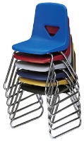 Picture of Scholar Craft 120 Series, 123-SB Poly Plastic Classroom Sled Base Chair