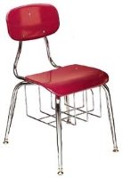 Picture of Scholar Craft 150 Series 157-BB, Armless Classroom Plastic Chair, Book Basket
