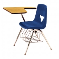 Picture of Scholar Craft 400 420 Series 425, Poly Classroom Tablet Arm Chair, Book Basket