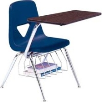 Picture of Scholar Craft 500 520 Series 527, Poly Shell Classroom Tablet Arm Desk Chair, Bookbasket