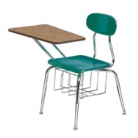 Picture of Scholar Craft 500 580 Series 585, Plastic Classroom Tablet Arm Desk Chair, Bookbasket