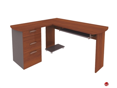 Picture of Bestar Capri 82420, 82420-58, L Shape Laminate Computer Desk Workstation