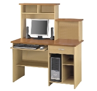 Picture of Bestar Active 86450, 86450-55, Laminate Computer Desk Workstation